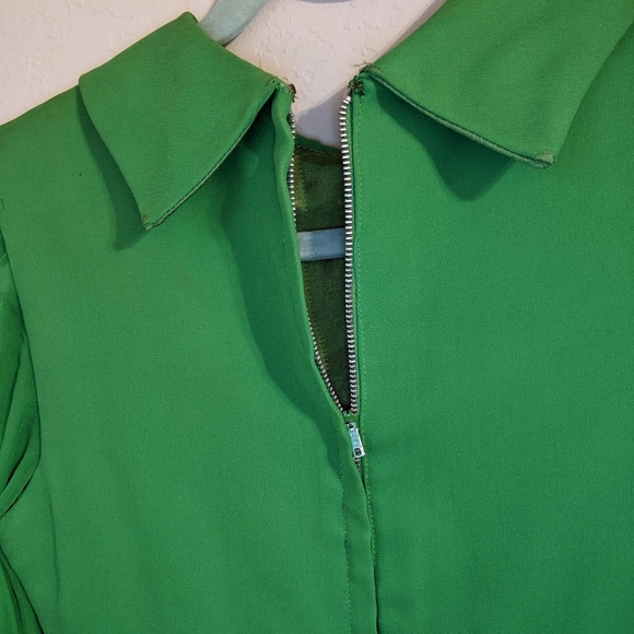 Rare True Vintage Green Dress - Picture 5 of 7